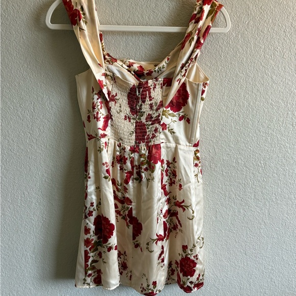 Reformation Silk Mini Dress Strapless Floral Spring Feminine Coquette Chic - Picture 3 of 9